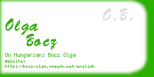 olga bocz business card